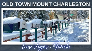 BEAUTIFUL OLD TOWN MOUNT CHARLESTON LAS VEGAS NEVADA during winter season [upl. by Avlasor]