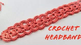 Easy Crochet headband PERFECT FOR BEGINNERS [upl. by Bilek]