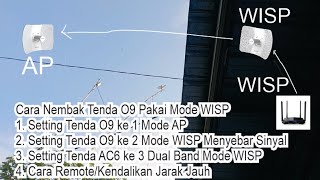 Nembak WiFi jarak Jauh dengan Tenda O9 Mode WISP dan Cara Remote Jarak Jauh [upl. by Dumond]