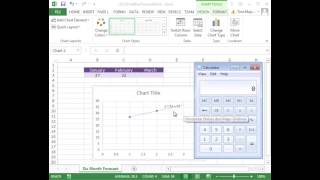 Trendlines and FORECAST in Excel 2013 [upl. by Lorrie]