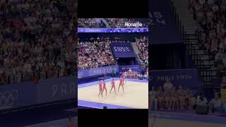 Brazil Group Paris 2024 Entering Stage Olympic 5 Hoops olimpics rhythmicgymnastics parisolympics [upl. by Gaidano372]