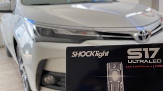 Lâmpada Led Shocklight S17 Canbus H16 H11 Corolla Altis 2019 Acessórios Corolla [upl. by Anul]