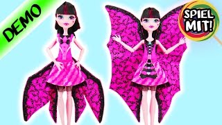 Monster High DRACULAURA Puppe  VERWANDLUNG MONSTERSCHÜLERIN in FLEDERMAUS  Demo [upl. by Yznel]