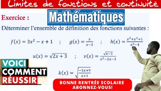 Ensemble de définitionDomaine de définition DfPolynomeradicalfractionetc [upl. by Annawyt]