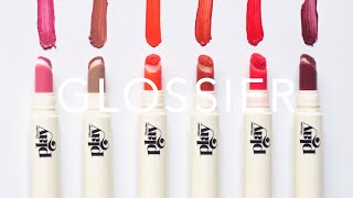 Glossier Play Vinylic Lip  Swatches and Product Comparison  AD [upl. by Auqinahs146]