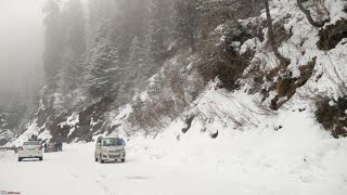 Driving in RainSnow Solan to Shimla Highway Covered with Snow  Travel India Info [upl. by Ahsital332]