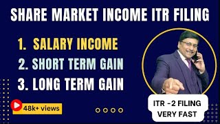 Salary and Capital Gain ITR Filing  ITR 2 Filing Online AY 202425  how to file itr 2 ay 202425 [upl. by Onfroi]