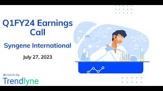 Syngene International Earnings Call for Q1FY24 [upl. by Mcclelland]