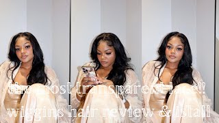 The most transparent lace ever  easy amp quick install 🫦🌸 ft Wiggins hair  hair review amp install [upl. by Grannie137]