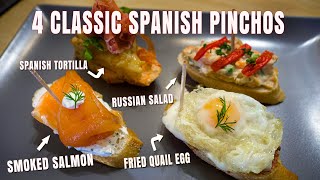 4 CLASSIC SPANISH TAPAS  EASY SPANISH TAPAS IDEAS  Chef James [upl. by Judah]