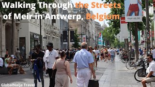 Walking Through the Streets of Meir in Antwerp Belgium in 4K [upl. by Goldi]