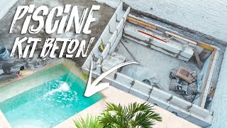 CE KIT BÉTON POUR CONSTRUIRE LA PISCINE EST RÉVOLUTIONNAIRE part 1  EP74 [upl. by Hollington]