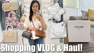 LUXURY SHOPPING VLOG amp HAUL Chanel Celine Dior new clothes [upl. by Iraam]