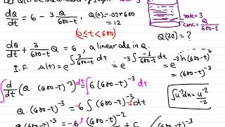 Diff Eqn mixing tank example [upl. by Azalea]