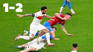 Czech Republic vs Turkey 12  Goals Calhanoglu Soucek Tosun [upl. by Auka]