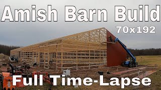 Amish BarnGarage Build  Full TimeLapse [upl. by Aihtiekal]