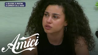 Amici 23  La reazione di Martina ai commenti delle radio [upl. by Sirovat54]