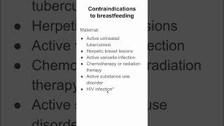 Contraindications to breastfeeding [upl. by Veejar]