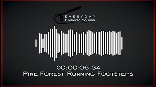 Footsteps Running in Pine Forest  HQ Sound Effects [upl. by Ruzich]