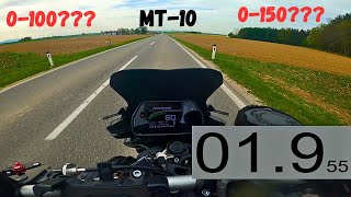 Acceleration Test 0100kmh amp 0150kmh  YAMAHA MT10 2023 stock [upl. by Lorant]