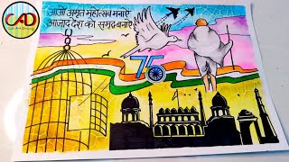 Independence Day drawing easy stepKargil Vijay diwas Drawing  Independence day poster drawing [upl. by Ailimac]