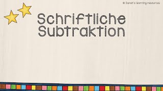 Schriftliche Subtraktion [upl. by Herrington]