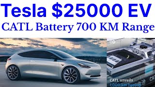 CATL To Make Tesla Model 2 Battery 700 KM Range Fast Charging [upl. by Rochella]