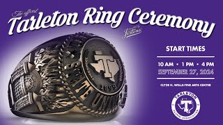 Tarleton State University Ring Ceremony Fall 2024  1 pm Friday Sept 27th [upl. by Enirac]