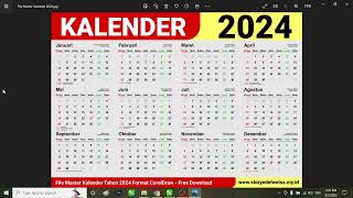 Free Download Template Kalender 2024  100 No Password [upl. by Varick]