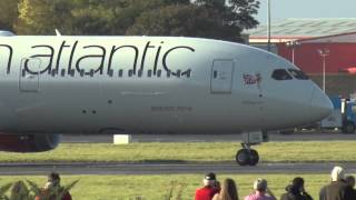 Virgin Atlantic Boeing 7879 GVNEW at Prestwick Airport 111014 [upl. by Irim]