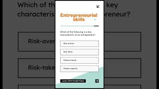 Entrepreneurial Skills skills it402 cbse mcq quiz [upl. by Araf]