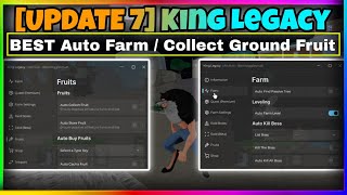 UPDATE 7 King Legacy Script Hack GUI OP • DUPE FRUIT AUTO FARM LEVEL AND MORE [upl. by Jez]