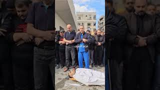 Funeral Prayer for Murdered ICU Director at Gaza Hospital [upl. by Bein]