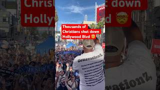 Thousands of Christians on Hollywood Blvd 🤯 revival jesus christians [upl. by Stinson]