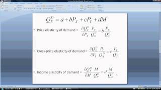 Demand Elasticities Price Elasticity Cross Price Elasticity and Income Elasticity [upl. by Kotick]