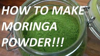 How to Make Moringa Powder At Home Very Easy [upl. by Guinna]