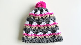 Cup Cake Beanie  Free Crochet Pattern [upl. by Kirschner39]