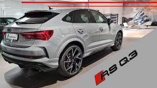 2023 Audi RSQ3 Sportback in Nardo grey with black optic and 21quot wheels Visual review [upl. by Ahserkal]