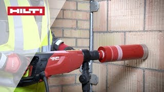 HOW TO use Hilti DD 150 coring tool for handheld dry drilling in masonry [upl. by Eiralav]