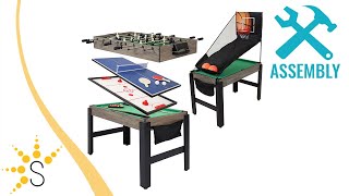 Sunnydaze 2Player 5in1 MultiGame Table  45quot  GrayEG072 [upl. by Louth]