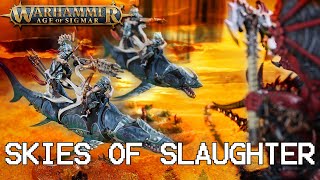 SKIES of SLAUGHTER Battle report Idoneth vs Bloodthirster Warhammer Age of Sigmar [upl. by Anen]