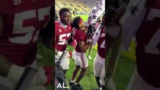 Scene in Death Valley as Alabama players celebrate with fans after the Crimson Tide dominated LSU [upl. by Naneek]