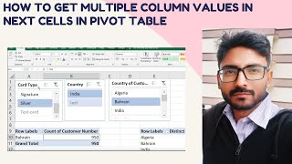 How to get multiple column values in next cells in pivot table  Excel Pivot Traditional Design [upl. by Isobel]