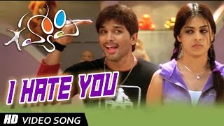 I Hate You Full HD Video Song  Happy Movie  Allu Arjun Genelia [upl. by Ettenal219]