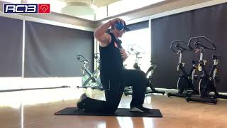 Plyoball Contralateral Half Kneeling Single Arm 90 Perturbation [upl. by Akayas]