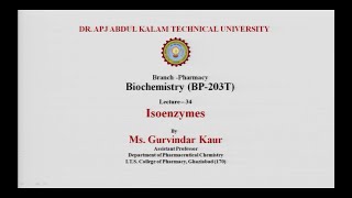 Biochemistry  Isoenzymes  AKTU Digital Education [upl. by Fairweather]