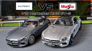 Mercedes Benz AMG GTS 118 Autoart vs modified Maisto Diecast Model [upl. by Haldes]