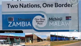 Malawi and Zambia Tour  Border between Malawi 🇲🇼 and Zambia 🇿🇲 Mwami Border Post in Mchinji View [upl. by Eimirej]