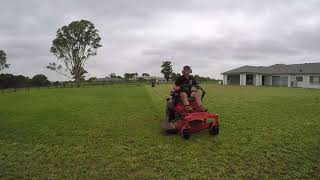 FULL YARD MOW Edging and Zero Turn Mowing Gravely Compact Pro [upl. by Zubkoff]