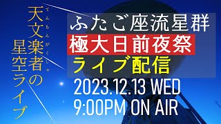 双子座流星群2023 極大日前夜祭 ライブ配信 [upl. by Hatty]